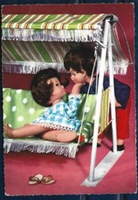 CPSM -- FANTASY. 2 CHILDREN DOLLS AND SWING. 014.J