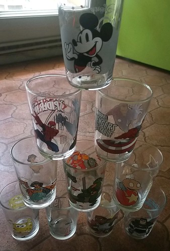 Lot anciens verres - de, 10