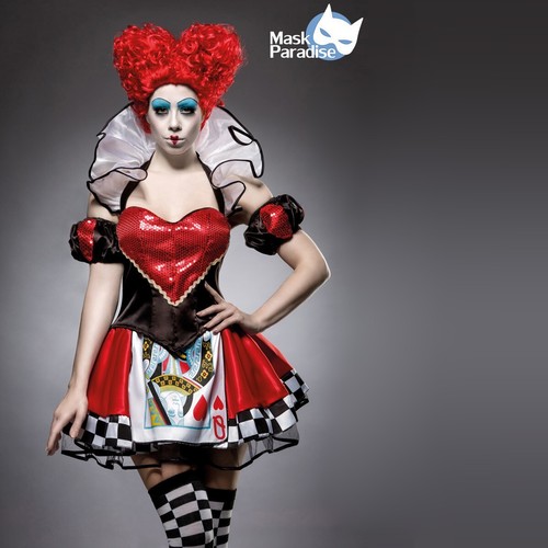 Costume reine rouge cœurs - reine,