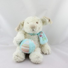 Doudou musical chien blanc