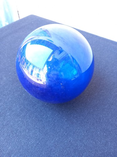 Boule noel verre eglomisée - verre,