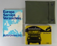 Board folder + operating instructions Auto Union DKW Munga 0.25t gl/1000 status 09/1965