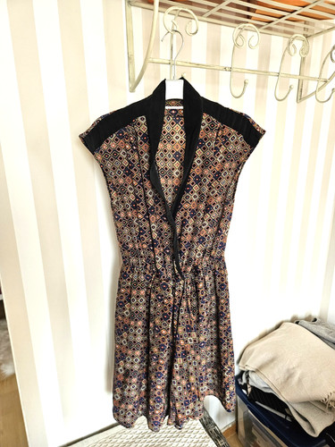 Robe soie imprimée 38 - robe, en