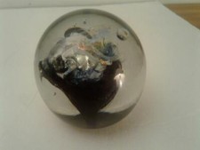 PAPERWEIGHT Shelburne Slack Signed Multi-Colored  "Inner Waves" Art Glass