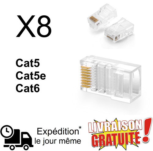 Lot connecteurs rj45 - de, 8