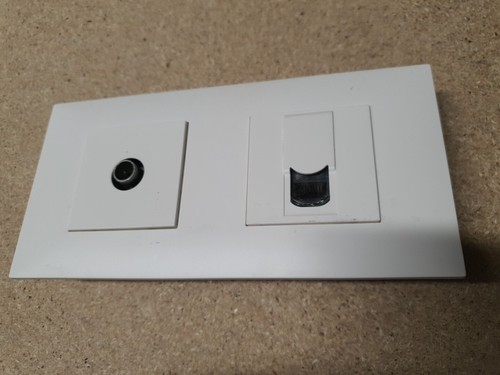 Double prise rj45 tv - double,