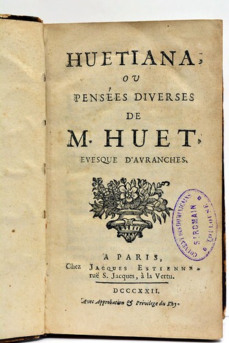 Livres ancien huet - ancien, recueil