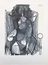 Pablo Picasso "Femme Assise Dans Un Fauteuil Tresse" | Marina Picasso Signed