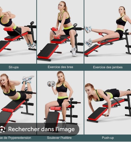 Banc musculation pliable - banc,