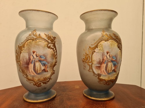 Paire vase legras verre - paire,