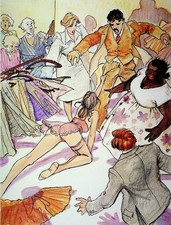 Milo MANARA : La Nymphomane,  LITHOGRAPHIE érotique signée, épreuve d'artiste