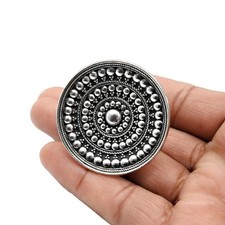 Bague Statement En Argent Sterling 925 Artisanale Taille 10 Y93