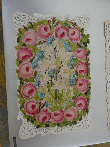 Pious image floral - floral, lace