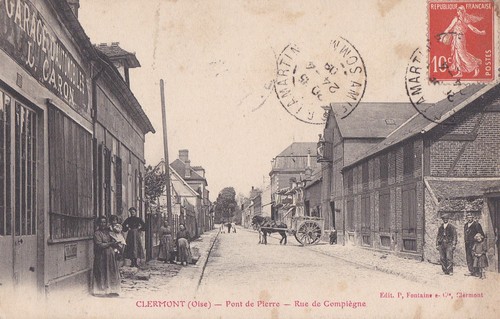 Cpa oise clermont pont de - 60,