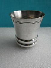 gobelet verre ancien en métal argenté timbale couvert table cuisine ménagère 