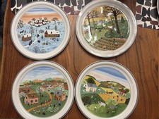 Villeroy And Boch 4 Seasons Plates Set By French Artist Gerard Laplau