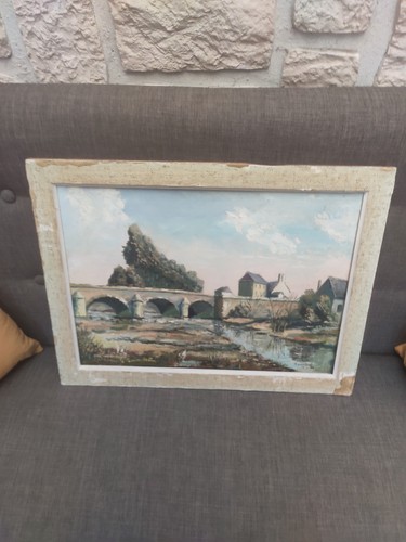 Ancien tableau huile sur - tableau,