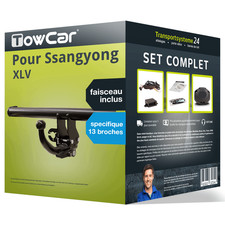 Attelage pour Ssangyong XLV 04.16- Amovible TowCar + Faisceau s. 13 broches TOP