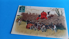Old postcard hunting hunter and dog 1908