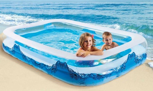 Piscine gonflable effet - , eau