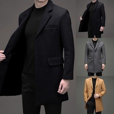 Manteau mi-long en laine homme