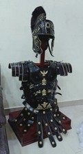 Costume D'Armure Gladiateur Grec En Cuirass Noir Médiéval Antique