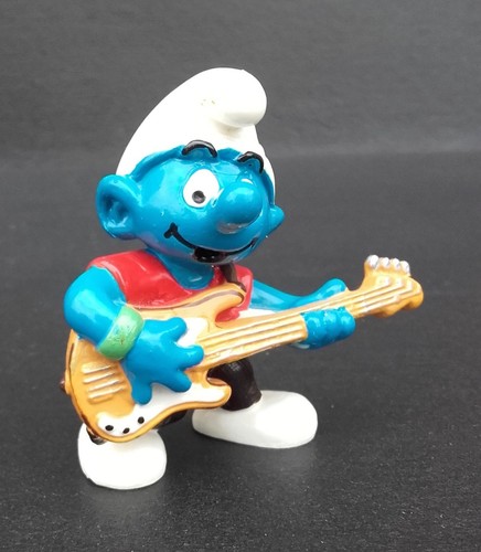 Figurine schtroumpf guitare - schtroumpf,