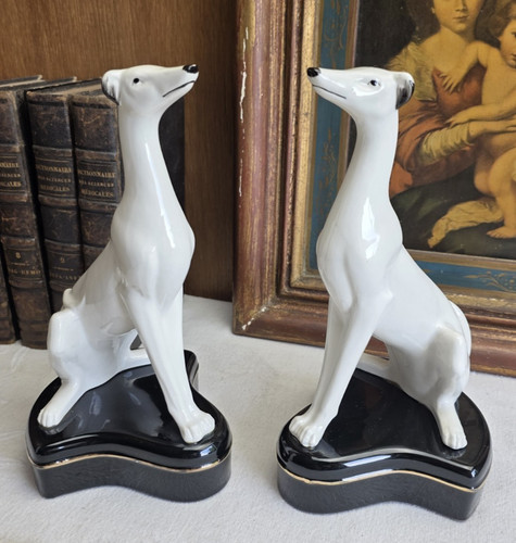 Paire statuette chien - paire,