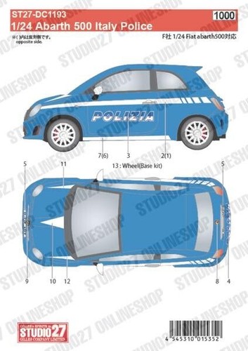 Studio27 fiat abarth 500 - 1/24,