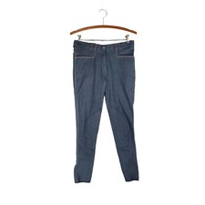 Kingsland Equestrian Schoeller Knee Patch Breeches Blue Pockets Womens Small