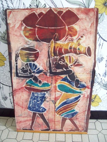 Tableau africain peint sur - africain,