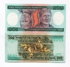Brésil 200 Cruzeiros P199b 1984 billet de banque non circulé World Paper Money