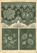 Antique Fashion Engraving 1869 Game Table Carpet Drawing Magazine Issue