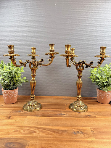 Paire chandeliers anciens - de,