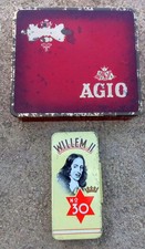 vintage  lot 2  ancienne boite vide métal  cigare