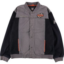 Vintage Harley-Davidson Eagle Pattern Cotton Blouson Men's Size L