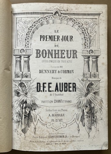 Auber partition chant - partition, piano