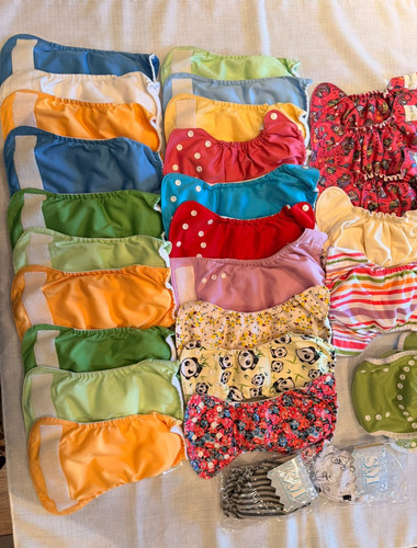 Cloth diapers lot - xs, 4