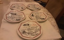 5 ASSIETTES PORCELAINE