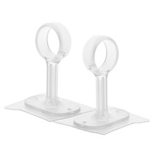  Lot de 2 supports de tringle à rideau auto-adhésifs, installation sans perçage