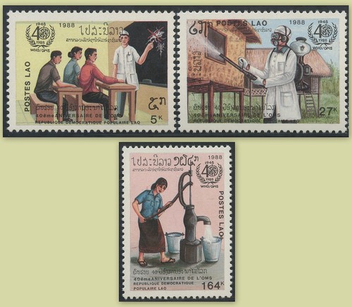 Laos 850 852 oms 1988 - laos,