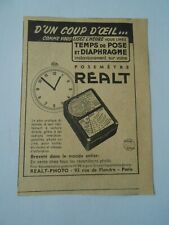 Advertising 1952 Real Light Meter Read Time 