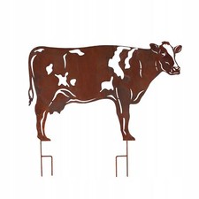 Statuette rouille vache métal