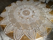 nappe ronde ancienne en coton