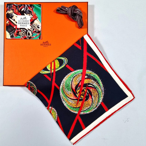 Rare vintage foulard soie - vintage, en