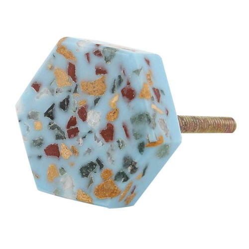 Main turquoise terrazzo marbre - terrazzo,