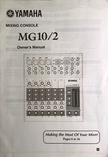 Original Yamaha Mixing Console MG10/2 Owner's Manual - English