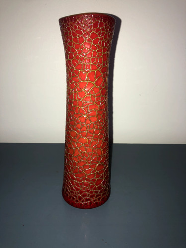 Vase craquelé rouge gabriella - vase,