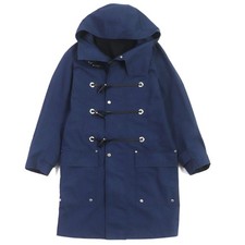 Dior HOMME Duffel coat Leather strap zip up Navy cotton mens 44 563C305D3290