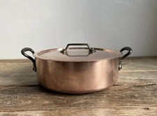 E Dehillerin French Copper Rondeau Pot With Lid 28cm 2.7mm 